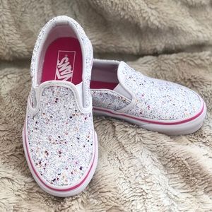 VANS Classic Slip-On (Glitter Stars) True White